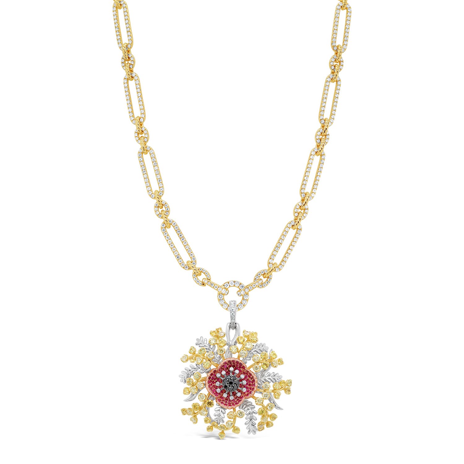 Poppy Pendant Necklace Front